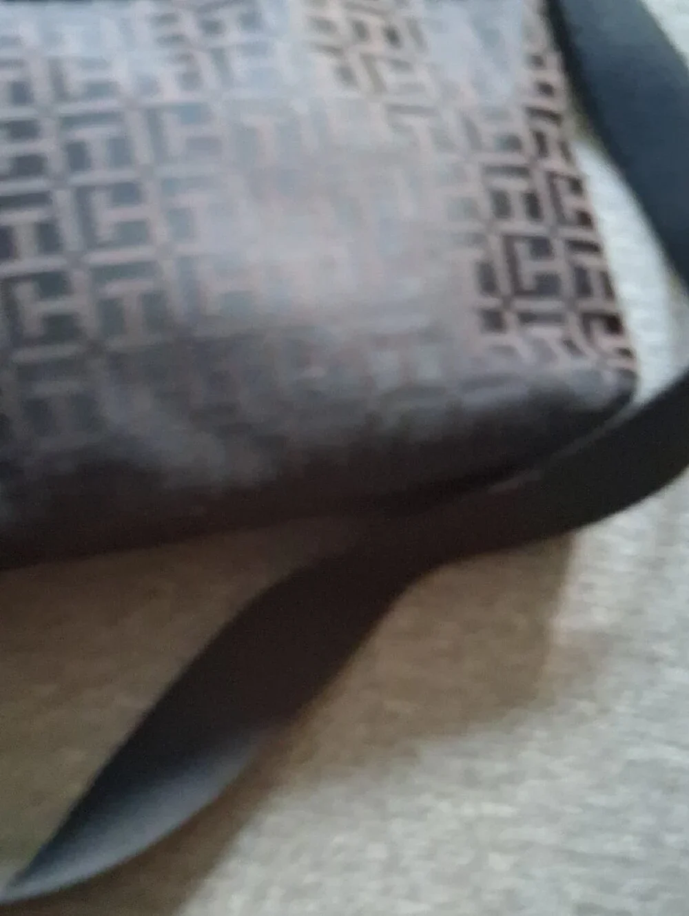 Tommy Hilfiger Dark Brown Monogram Crossbody Bag